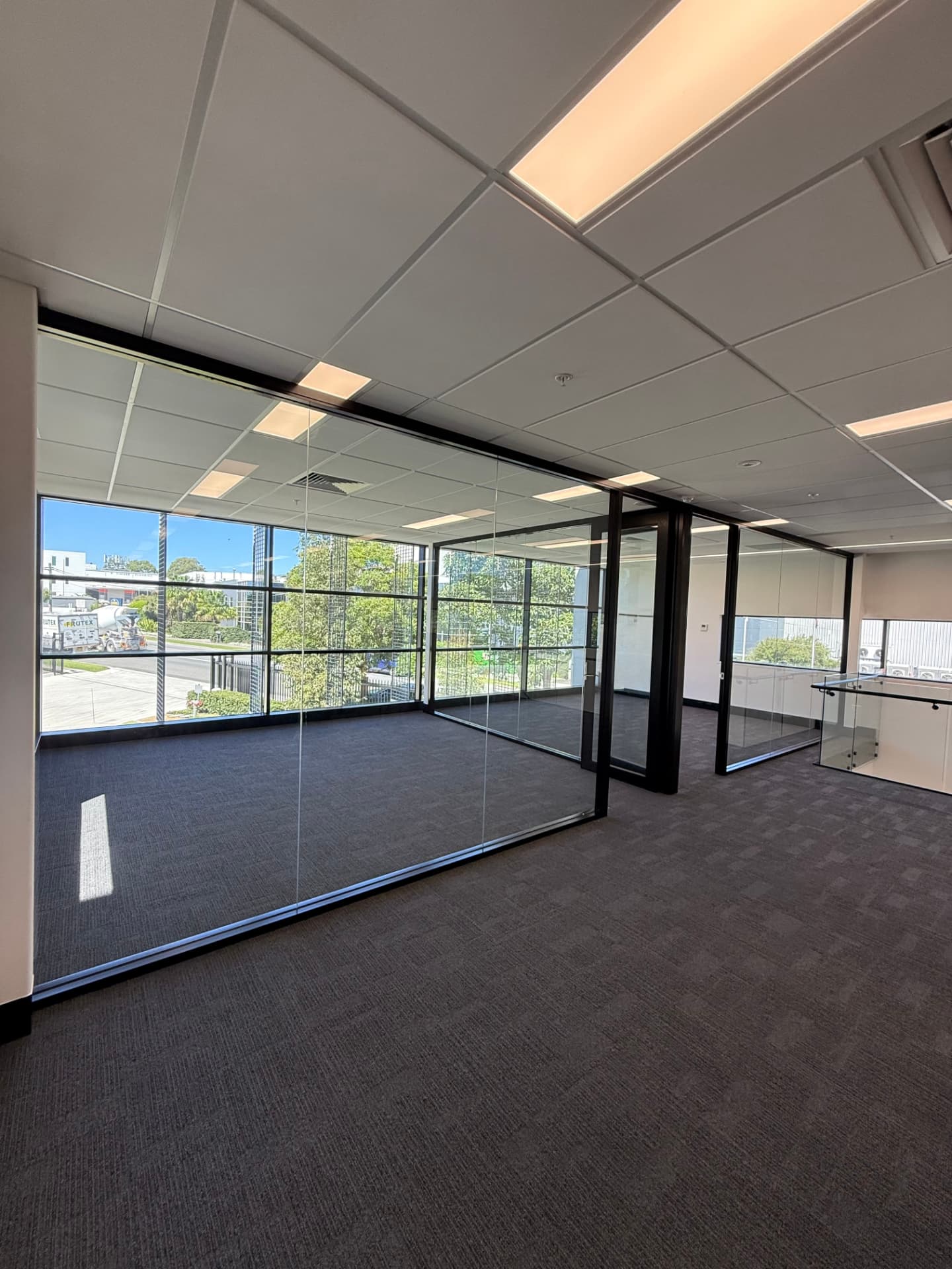 Commercial aluminium shopfront glazing installed on a Sydney building